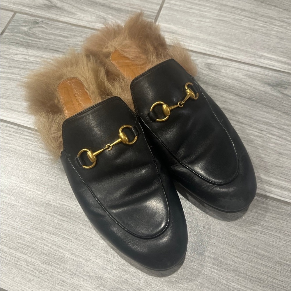 Gucci Fur Loafer Mule